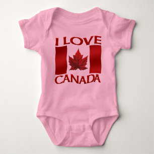 Body I Love Canada Creeper Baby Canada Chemise à un mor