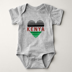 Body I Love Kenya, Kenyan Heart T-Shirt