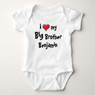 Body i Love my Big Brother personnalisées Baby Bodysuit