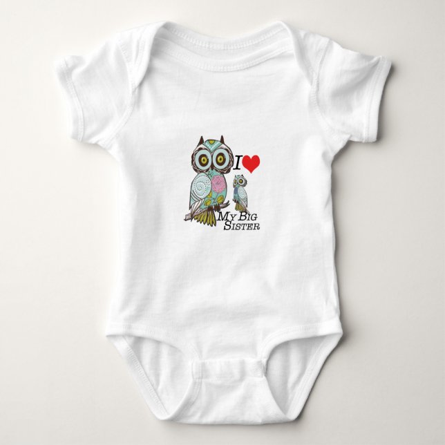Body I-Love my-big Sister Owls Multiple Product Select (Devant)