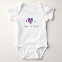 I Love My Bubbe and Zayde Baby Bodysuit