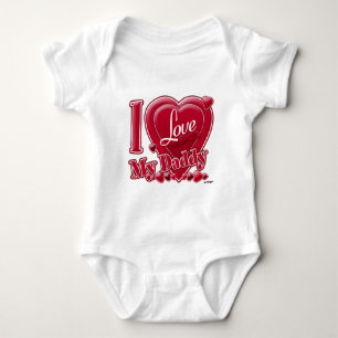 Body I Love My Daddy rouge - coeur