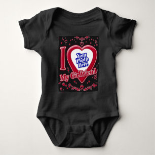 Body I Love My Girlfriend Photo Coeurs rouges Noir