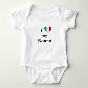 Body I Love My Grand-Mère Italien Coeur Baby Boddysuit