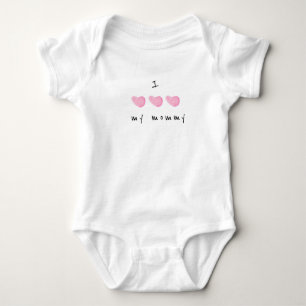 Body I Love My Mommy PInk Heart Custom