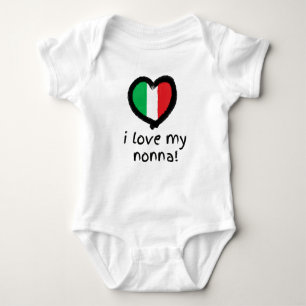 Body I Love My Nonna Italian Baby Bodysuit Shirt