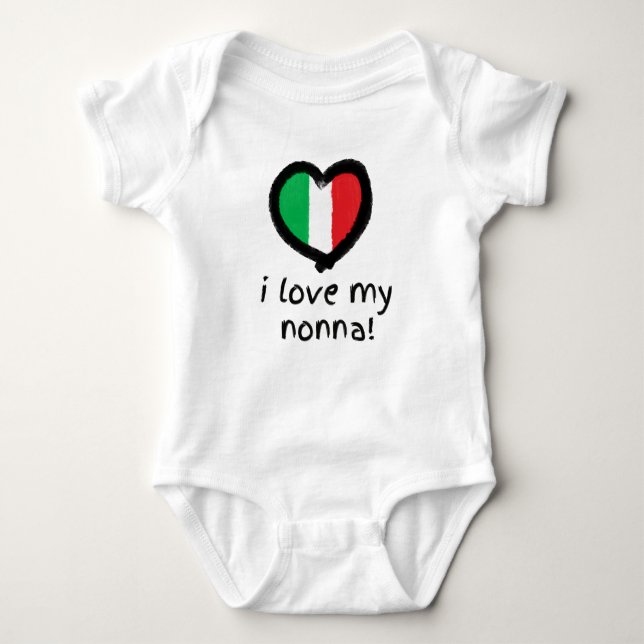 Body I Love My Nonna Italian Baby Bodysuit Shirt (Devant)