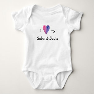 Body I Love My Saba and Savta Baby Bodysuit