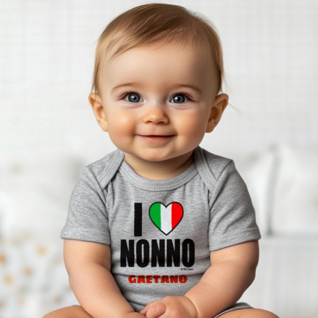 Body I LOVE NONNO Italien Baby Bodysuit (Créateur téléchargé)