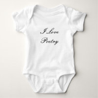 I Love Poetry Baby Bodysuit (Cream & Black)