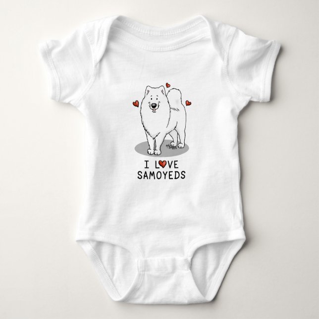 Body I Love Samoyeds - Mignonne chien (Devant)