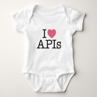 Body I T-shirt infantile de base d'api de coeur