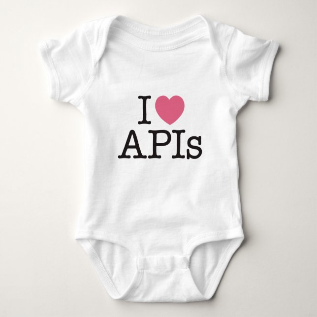 Body I T-shirt infantile de base d'api de coeur (Devant)