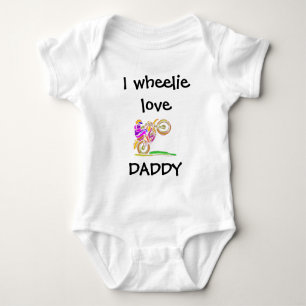 Body I Wheelie Love Daddy Motocross Baby Bodysuit