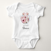 *~*Idéale Soeurs TWIN Baby T-Shirt Baby Rose