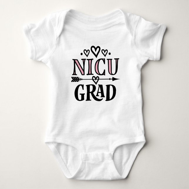 Body Idée de cadeau de bébé de diplômé de NICU (Devant)
