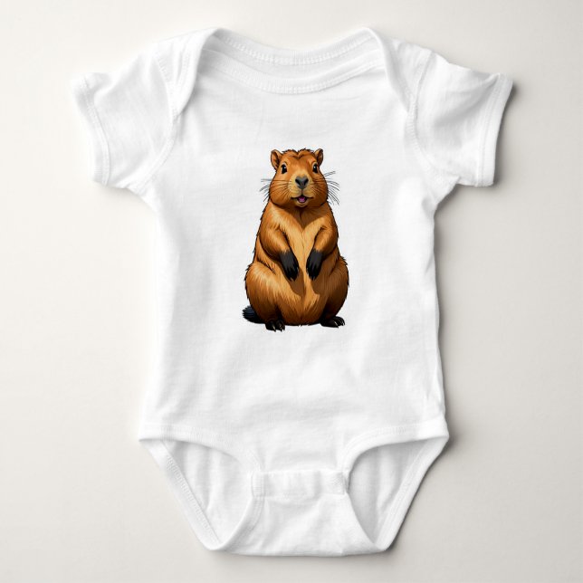 Body Illustration d'animal de rongeur de Capybara migno (Devant)