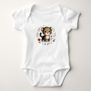 Body Illustration de bébé léopard kawaii