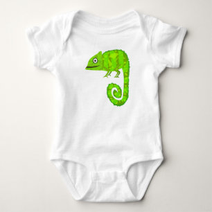 Body Illustration de caméléon vert mignon Reptile tropi