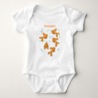 Illustration de caricature de poisson rouge orange