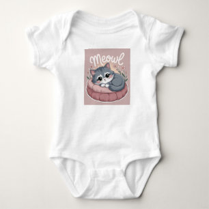 Body Illustration de chaton duveteux charmant - Miaou