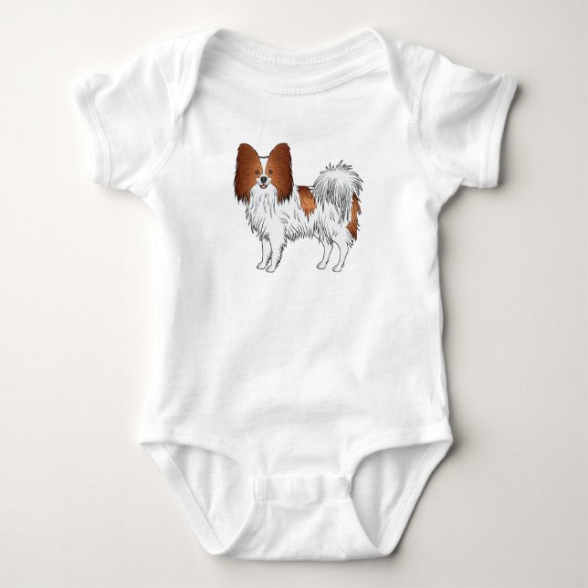 Body Illustration de chien de dessin animé papillon rou (Devant)