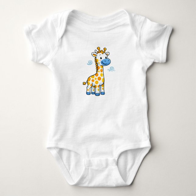 Body Illustration de dessin animé de bébé girafe mignon (Devant)