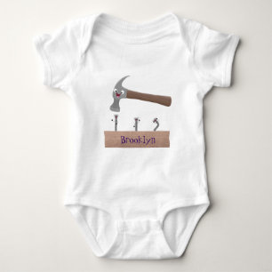 Body Illustration de dessin mignon, marteau et ongles