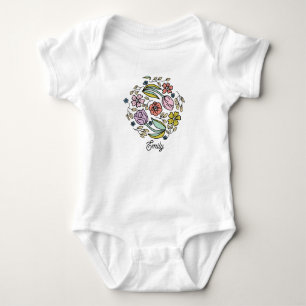 Body Illustration de fleur de printemps avec nom person