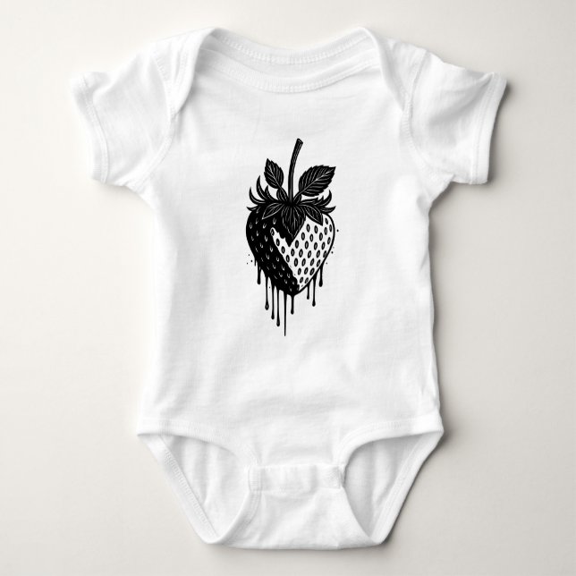 Body Illustration de fraise qui fond en gouttes (Devant)