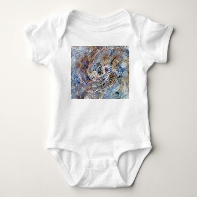 Body Illustration de marbrage gris bleu (Devant)