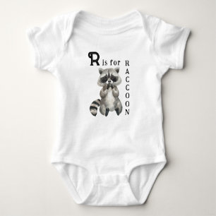 Body Illustration de mignon Raccoon - R est pour RACCOO