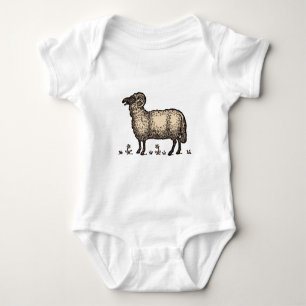 Body Illustration de mouton vintage : Art classique de