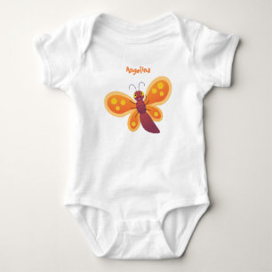 Body Illustration de papillon orange heureux et mignon