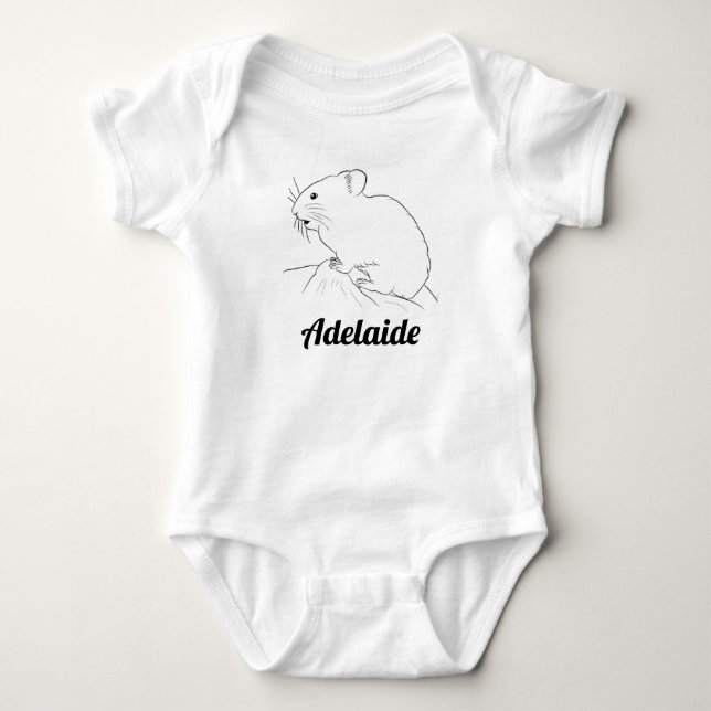 Body Illustration de Pika dessiné sur le nom du bébé de (Devant)