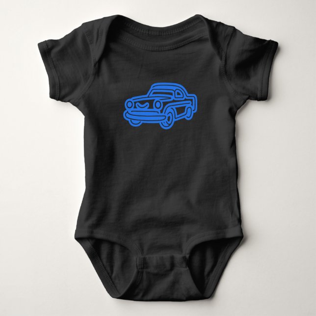 Body Illustration de voiture vintage bleue (Devant)