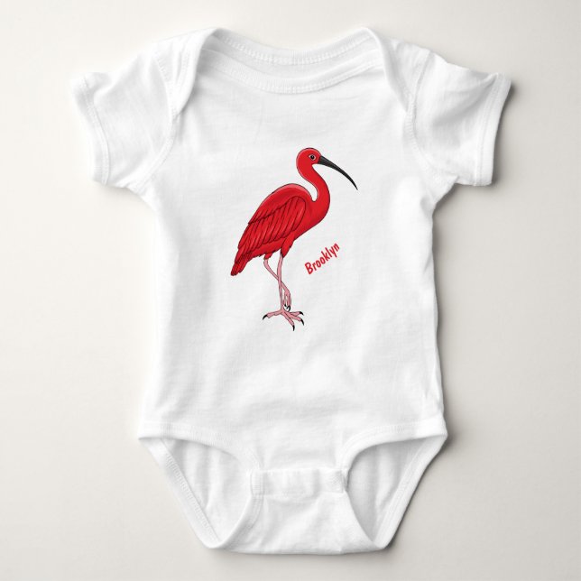 Body Illustration d'oiseau Scarlet ibis (Devant)
