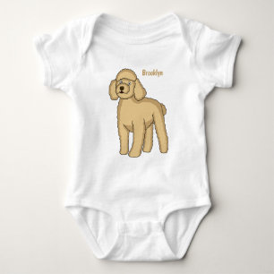 Body Illustration d'un caniche brun joyeux