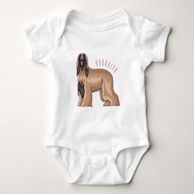 Body Illustration d'un chien hound afghan (Devant)
