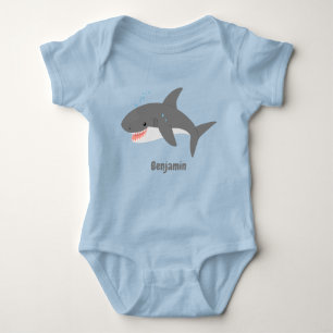 Body Illustration joyeuse du grand requin blanc
