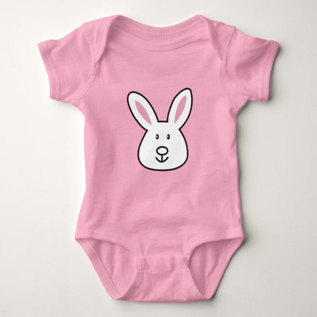 Body Illustration Pastel Pink Cute Bunny Pâques (Devant)