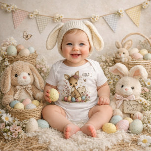 Body Illustration personnalisée de cerf joyeux de Pâque