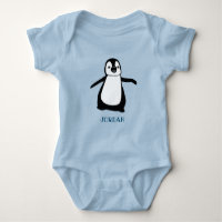 Illustration personnalisée de pingouin bleu bébé