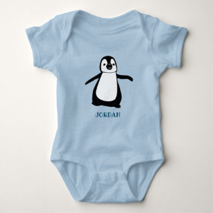 Body Illustration personnalisée de pingouin bleu bébé