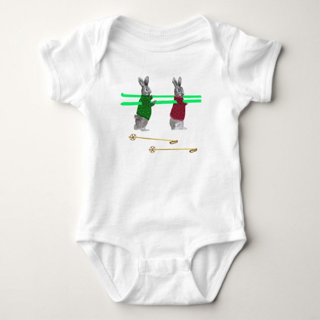 Body Illustration Ski Bunny Cute (Devant)