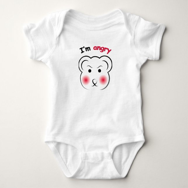 Body I'm Angry Bear – Cute Minimalist Mood Design (Devant)