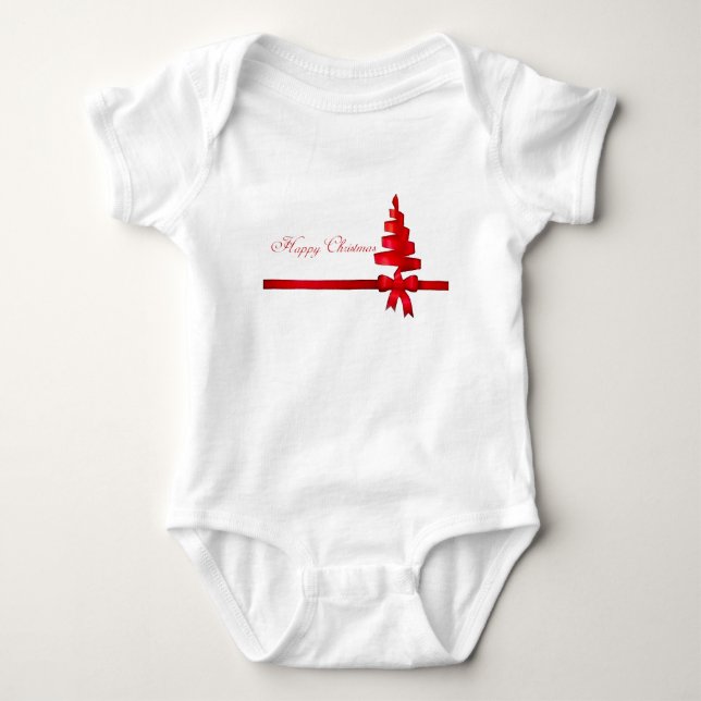 Body Image de Noël pour bébé Creeper Blanc (Devant)