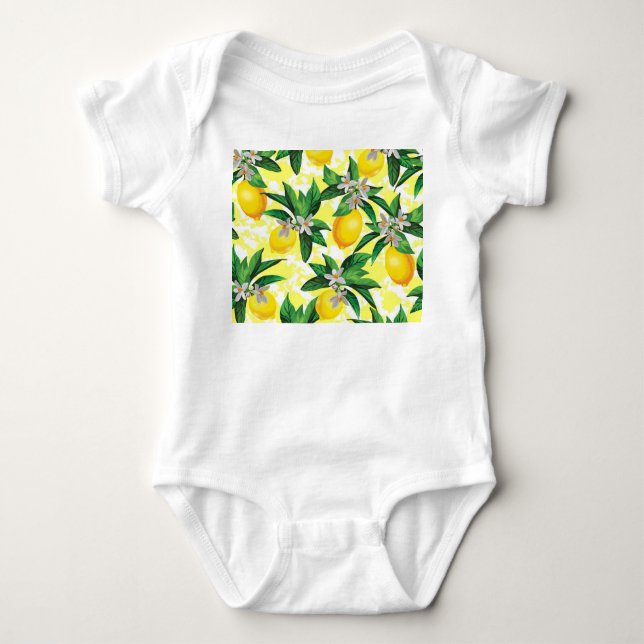 Body Imaginaire citron : Motif Floral Créatif (Devant)