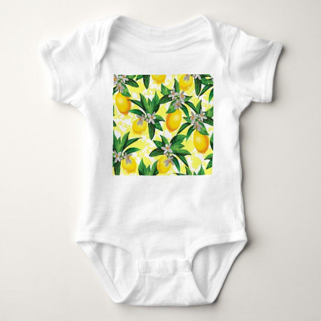 Body Imaginaire citron : Motif Floral Créatif (Devant)