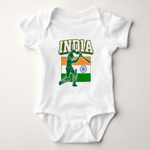 Body Inde Cricket avec Drapeau Indien cadeau